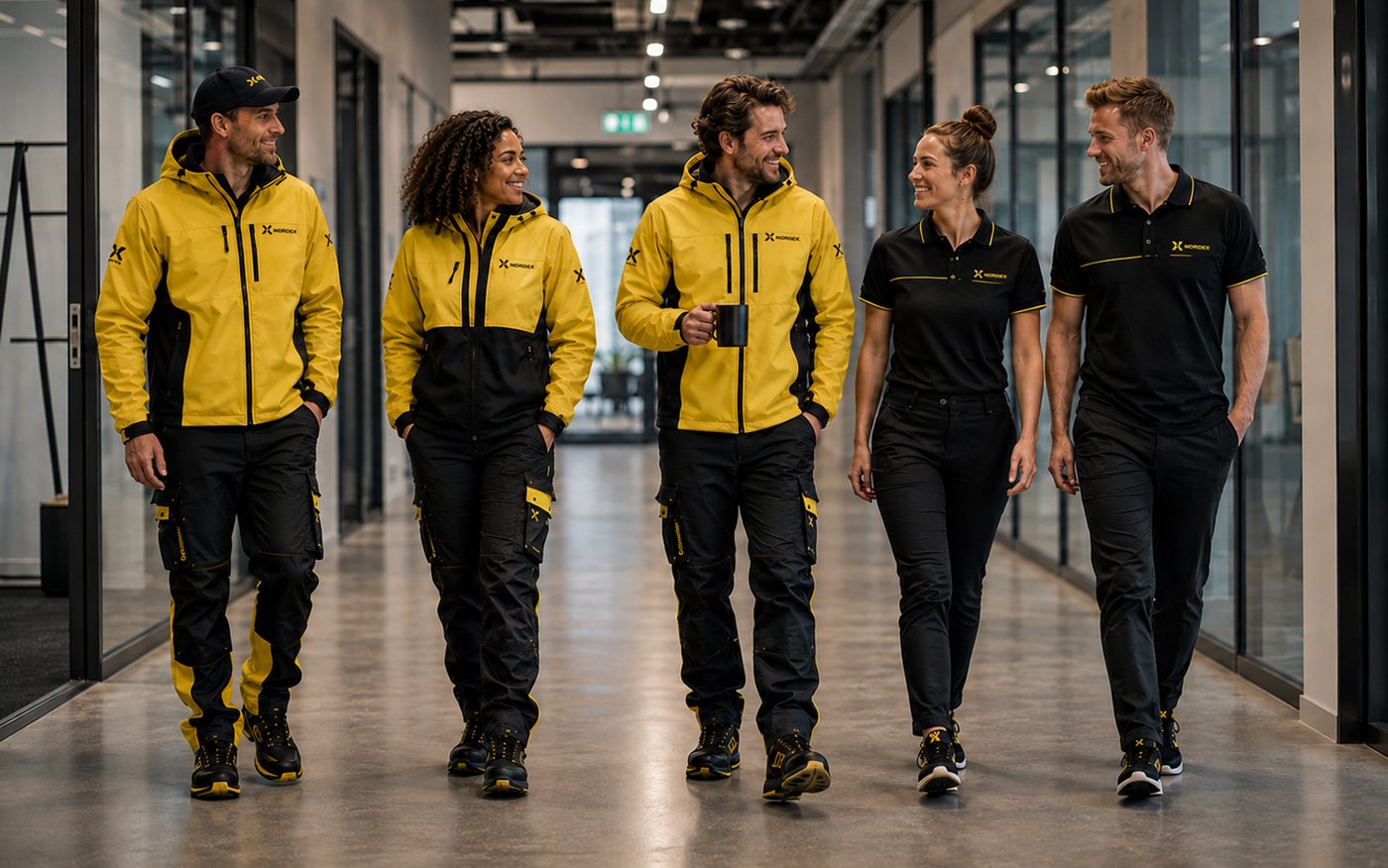 Nordex-Team im Firmenflur